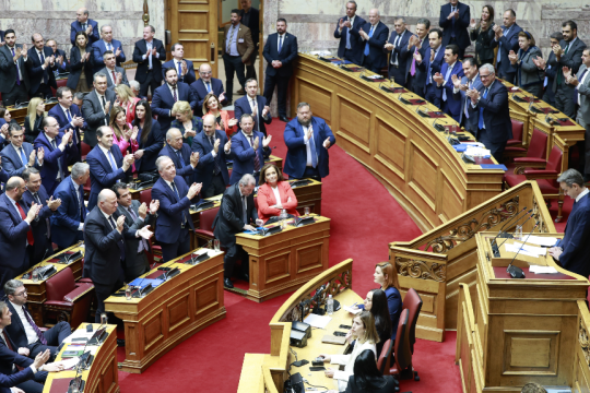 Συζήτηση στην Ολομέλεια της Βουλής της πρότασης δυσπιστίας στην κυβέρνηση που κατέθεσε ο πρόεδρος του ΠΑΣΟΚ-Κινήματος Αλλαγής Νίκος Ανδρουλάκης,